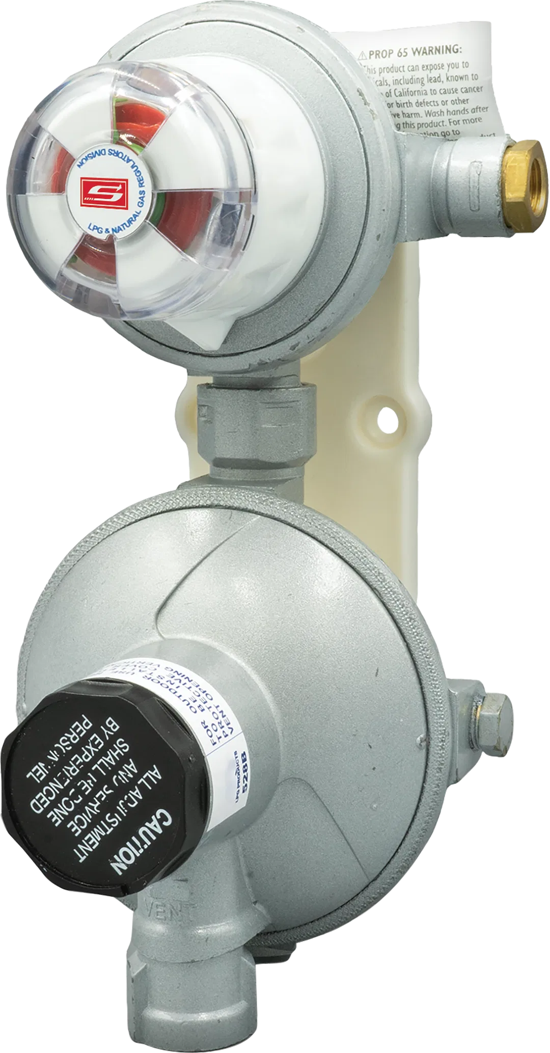 LP-R528B – SUBURBAN MFG Propane Regulator, Automatic Changeover With Shut Off Valve 1/4 Inch Inverted Flare Inlet x 1...